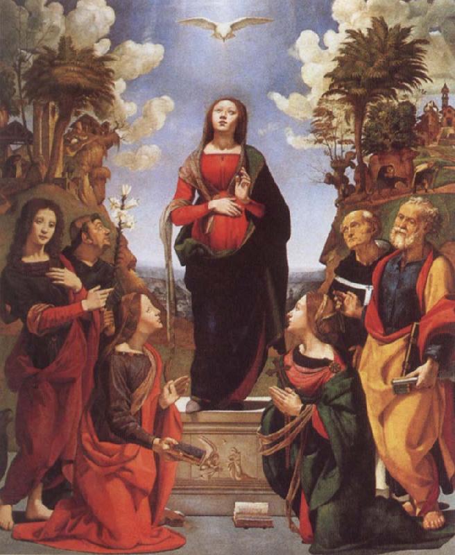 Piero di Cosimo Immaculate Conception and Six Saints Germany oil painting art